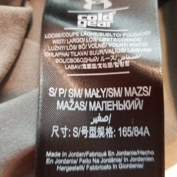 Under Armour Men Small Loose 1/4 Zip Long Sleeve Heatgear Gray Gym Sports Warm - Picture 5 of 6